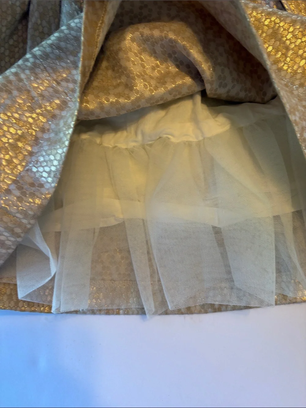 Gymboree Metallic Gold Dot Party Dress